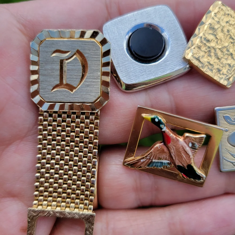 5 Non-Matching Vintage Cuff Links ~ MCM ~ Retro ~ Re-purpose ~ SWANK